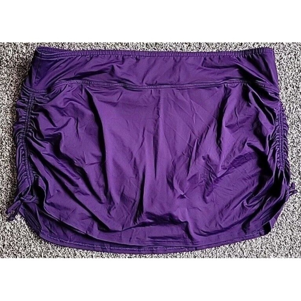 Lands' End Purple Swim Skirt with Side Ties